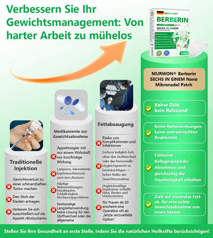 30 % zusätzlicher Rabatt auf reduzierte Artikel! | Offizieller Shop | Murwon® 6-in-1 Nano-Mikronadel-Patch Fit & Vital mit NAD+ und Berberin (einmal täglich, sichtbare Veränderungen in 7 Tagen)